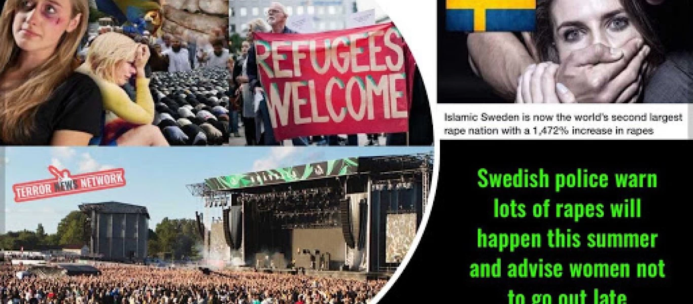 Έπεσαν από τα… σύννεφα οι Σουηδοί: Αλλοδαποί η συντριπτική πλειοψηφία των βιαστών στη χώρα